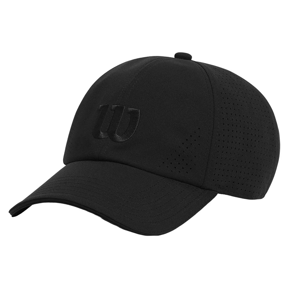 Unisex Active Perforated Tennis Cap Black-Apparel-Wilson-Black-S/M, [current_file_name-Tennis Express