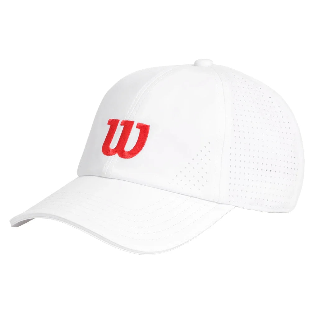 Unisex Active Perforated Tennis Cap-Apparel-Wilson-WT1 Bright White/Infrared-S/M, [current_file_name-Tennis Express