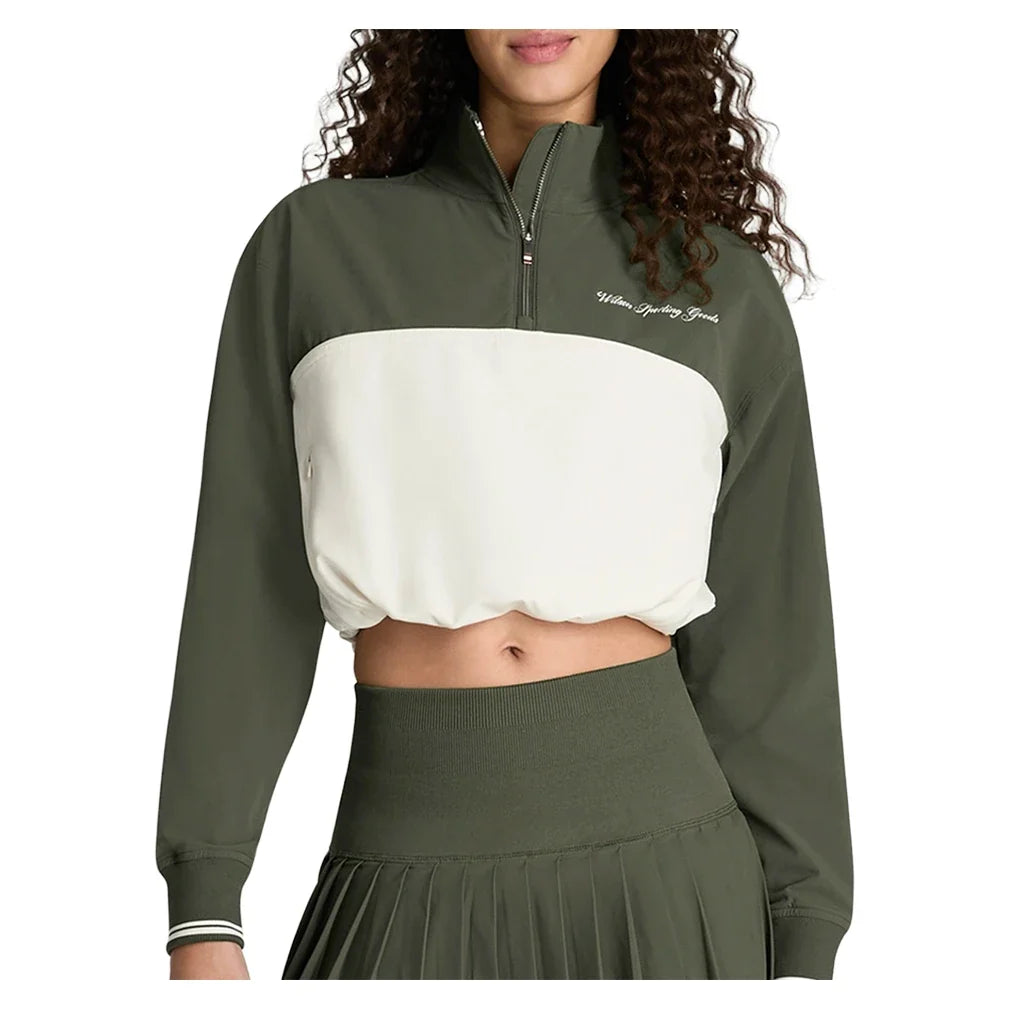 Women's Davenport Woven Tennis Pop Over Top Grape Leaf-Apparel-Wilson-WW00210E033001-Tennis Express