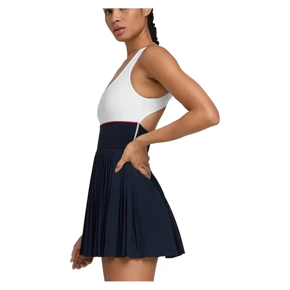 Women's Sportif Tennis Dress Classic Navy-Apparel-Wilson-WW00211511DBC-S25-2-Tennis Express