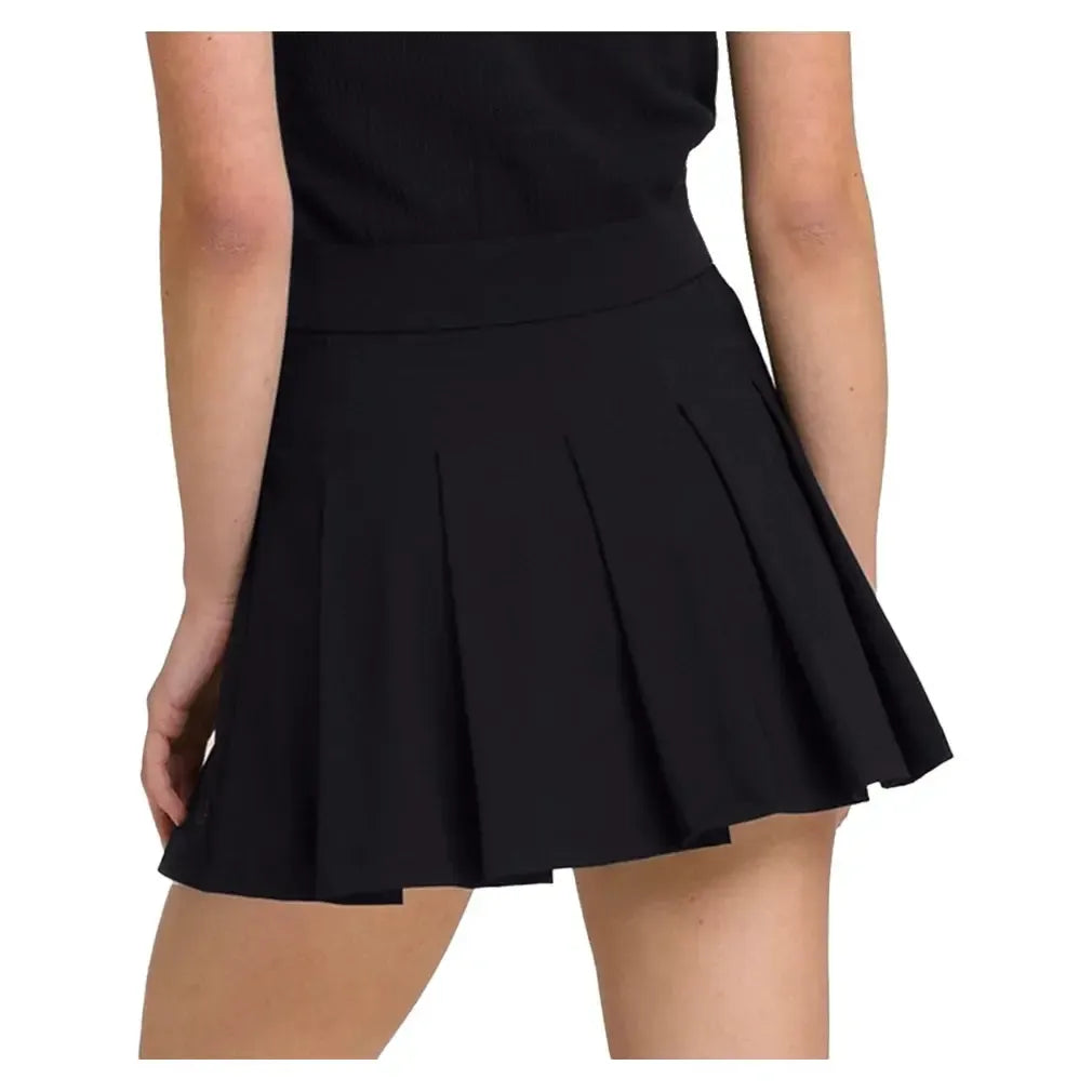 Women's Classic Pleated Mini Tennis Skort Black-Apparel-Wilson-WW00311411BKA-S25-4-Tennis Express