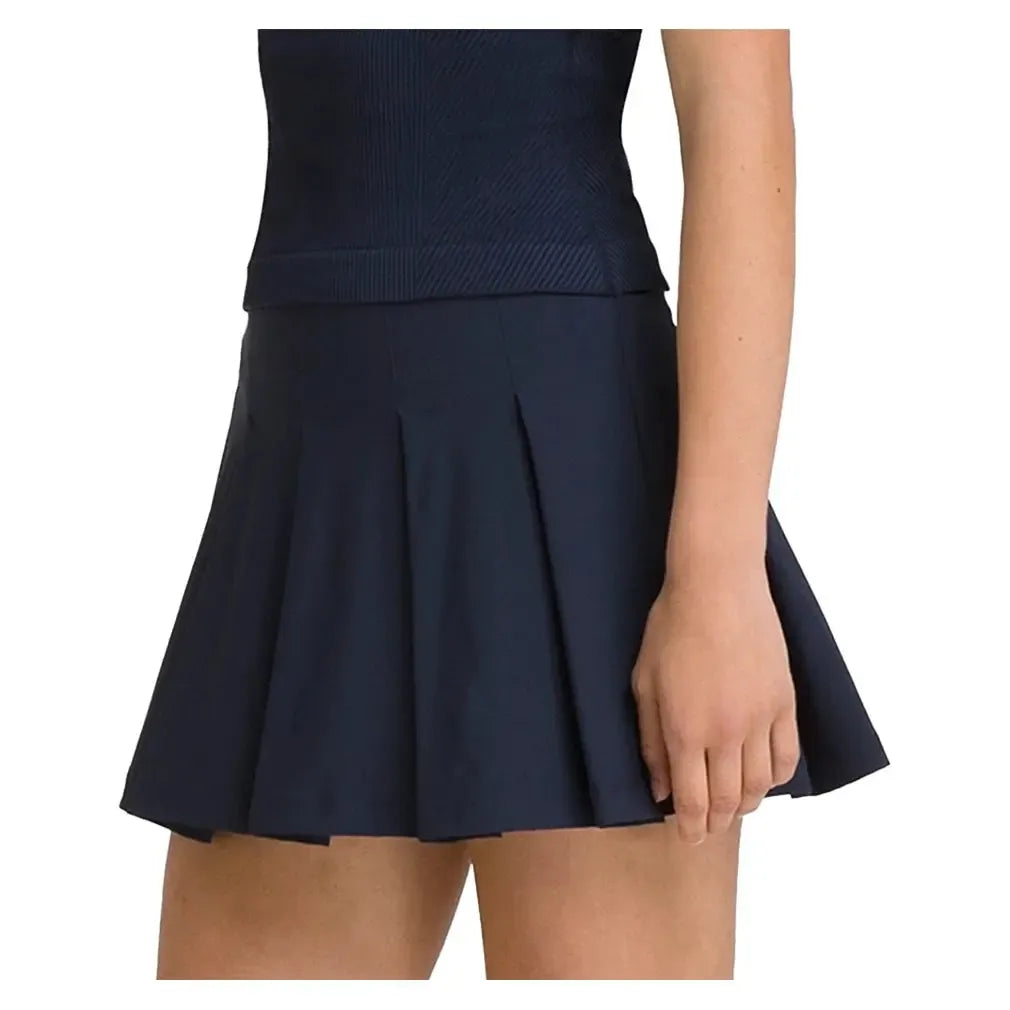 Women's Classic Pleated Mini Tennis Skort Classic Navy-Apparel-Wilson-WW00311411DBC-S25-1-Tennis Express