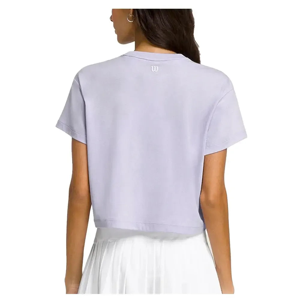 Women's Harper Crop Tennis Tee Lavender-Apparel-Wilson-WW00367511PUE-S25-1-Tennis Express