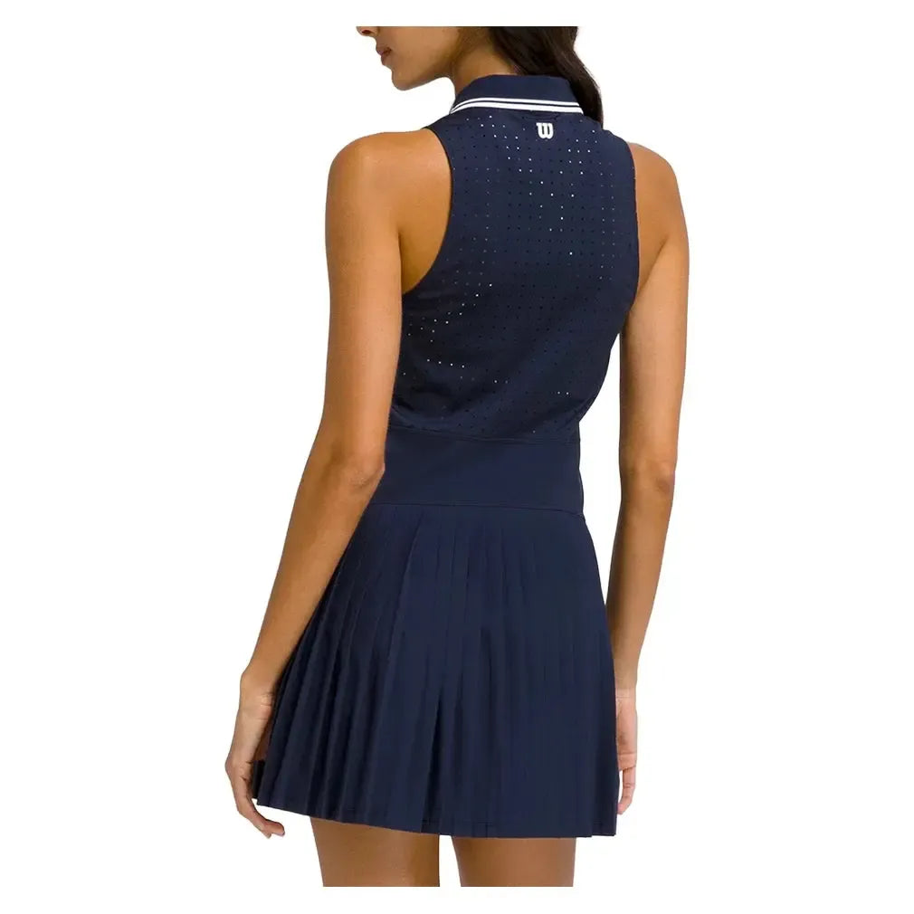Women's All Court Tennis Dress Classic Navy-Apparel-Wilson-WW00397511-DBCF25-2-3-[Sku]-Tennis Express