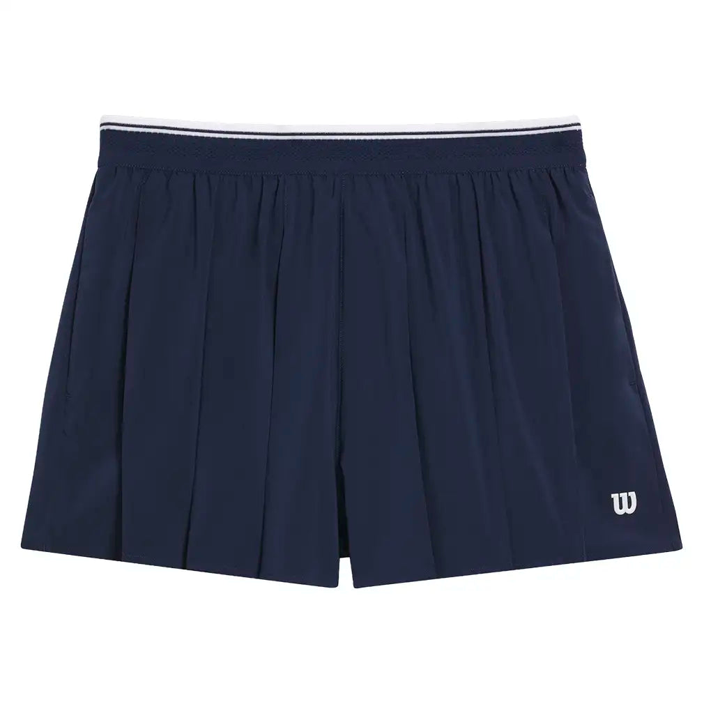 Women's Velocity 2 Inch Pleated Lined Tennis Short,Apparel,Wilson,DBC Classic Navy,XS,Tennis Express,WW00470511-dbc-1