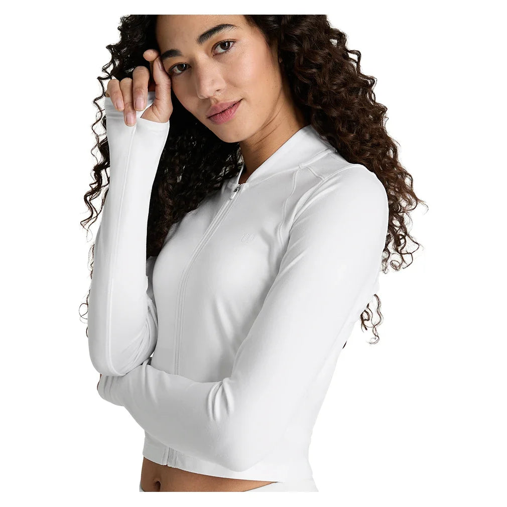 Women's All Day Full Zip Tennis Jacket Bright White-Apparel-Wilson-Bright White-XS, [current_file_name-Tennis Express
