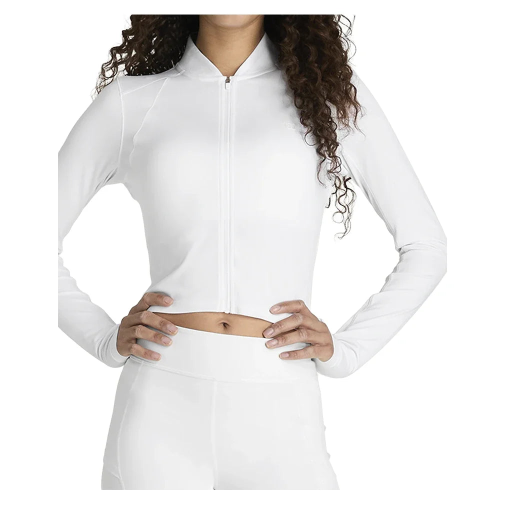 Women's All Day Full Zip Tennis Jacket Bright White-Apparel-Wilson-, [current_file_name-Tennis Express