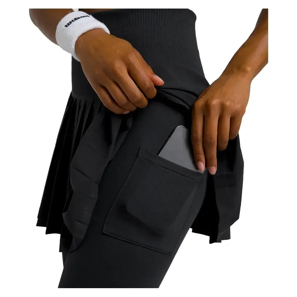 Women's Midtown Skirty Tennis Tight Black-Apparel-Wilson-WW00491431BKA-S25.-2-3-[Sku]-Tennis Express