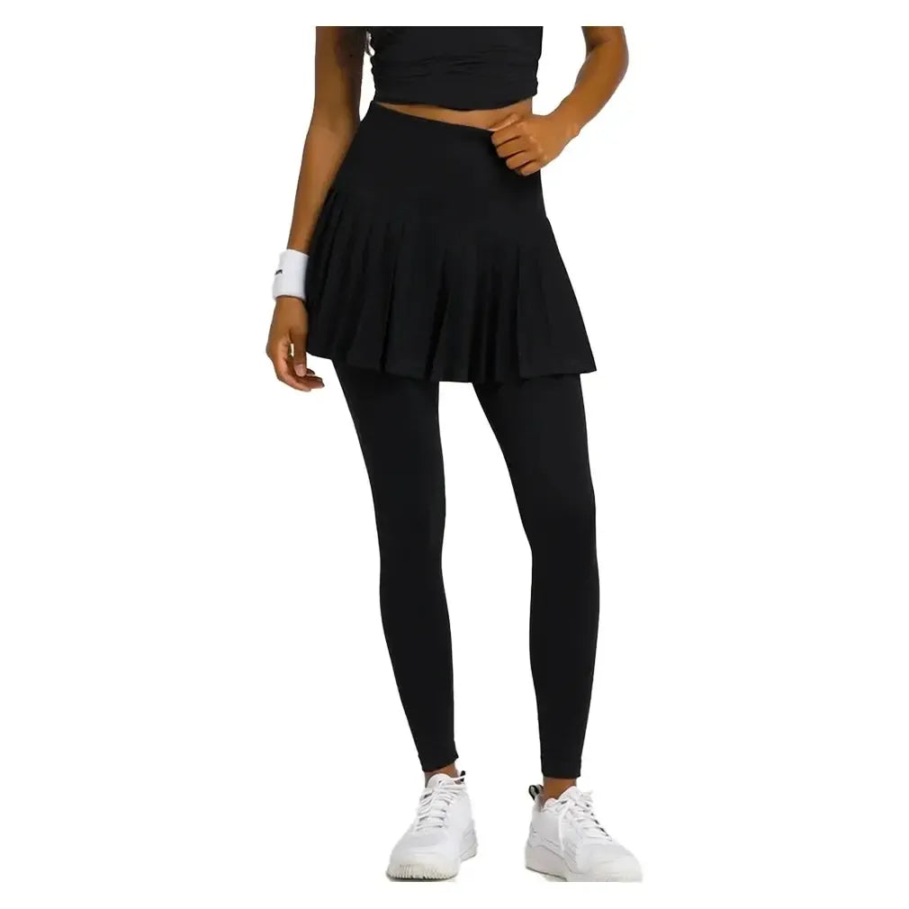 Women's Midtown Skirty Tennis Tight Black-Apparel-Wilson-WW00491431BKA-S25-1-[Sku]-Tennis Express