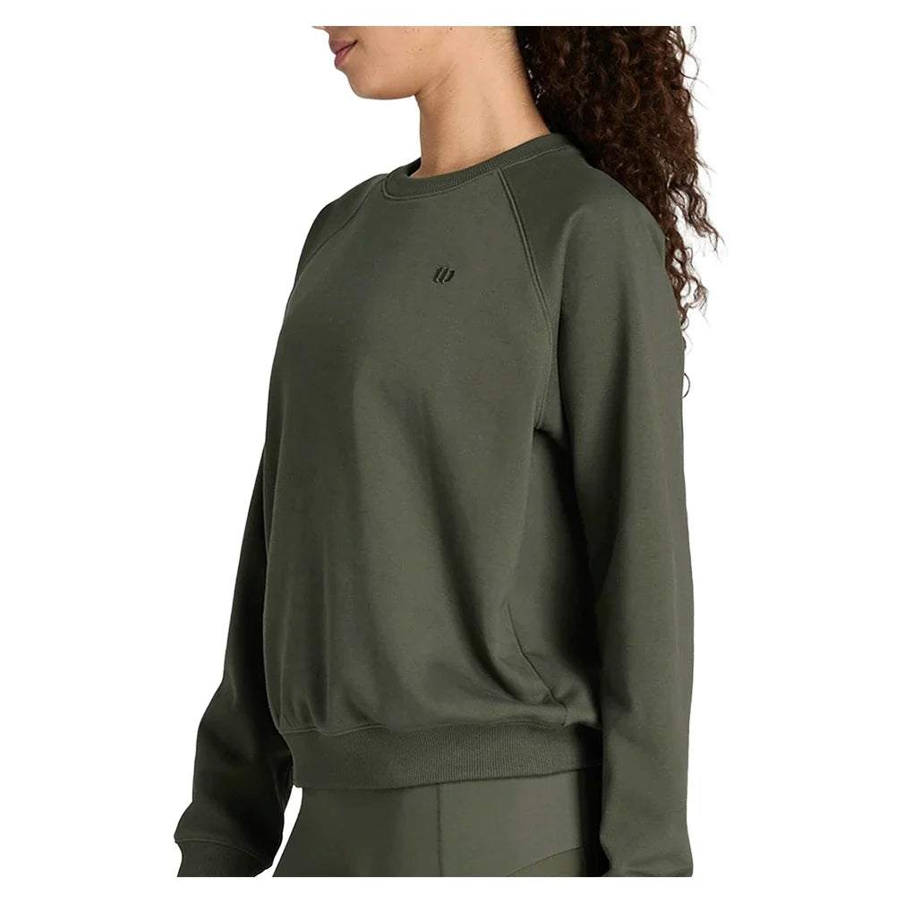 Women's Classic Long Sleeve Tennis Crew Grape Leaf-Apparel-Wilson-WW00562E033001-2-Tennis Express