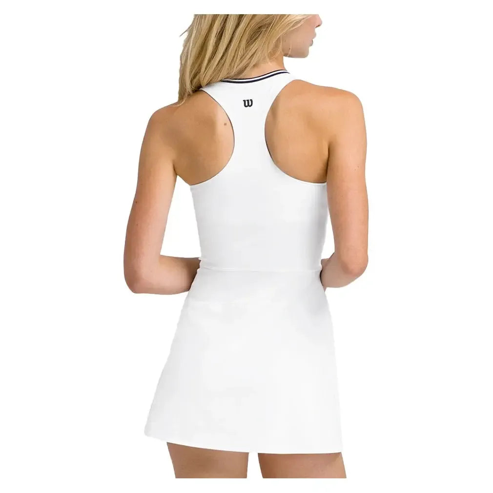 Women's Unlined Tiebreaker Tennis Dress Bright White-Apparel-Wilson-WW00592511WTA-S25-1-Tennis Express
