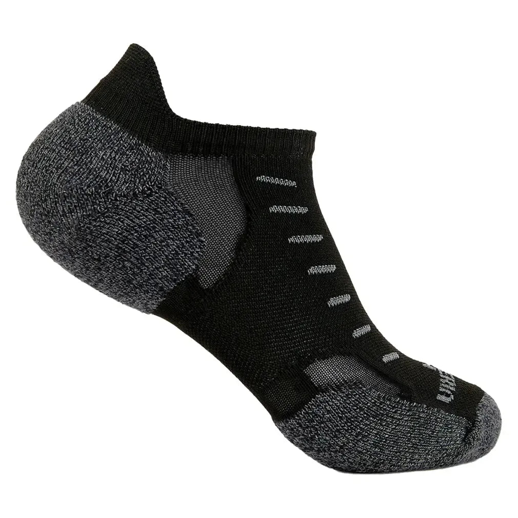 Experia Techfit Light Cushion No Show Tab Multisport Socks Black Solid-Socks-Thorlo-XCTU01-001-1-Tennis Express