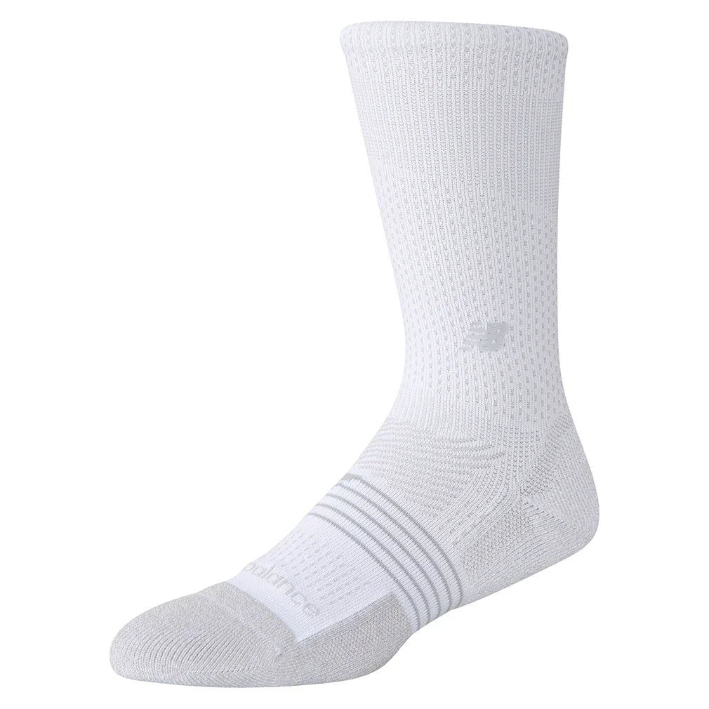 Unisex Pro Tennis Crew Socks 1 Pair White-Socks-New Balance-White-S, [current_file_name-Tennis Express
