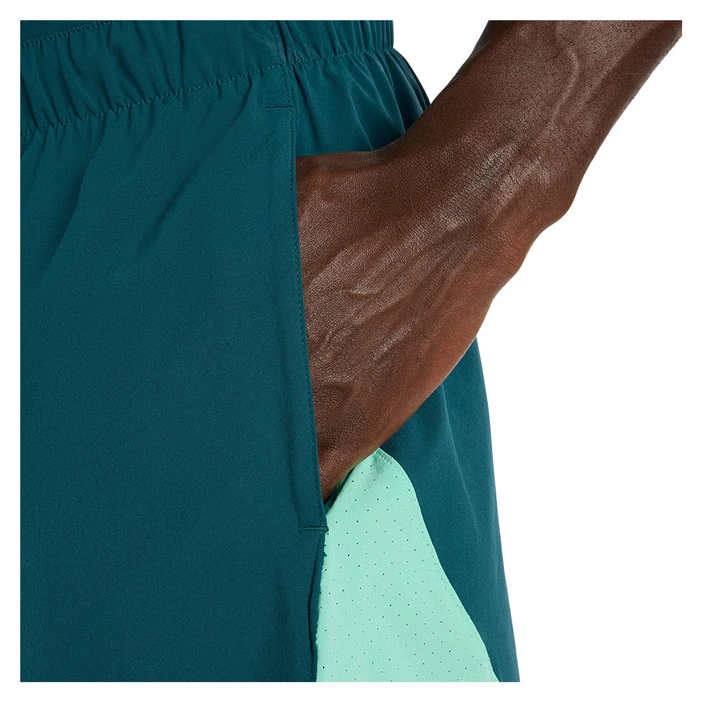 Men's Tournament Novelty Tennis Short Medusa Green,Apparel,New Balance,,,Tennis Express,mb6120hxaav-4