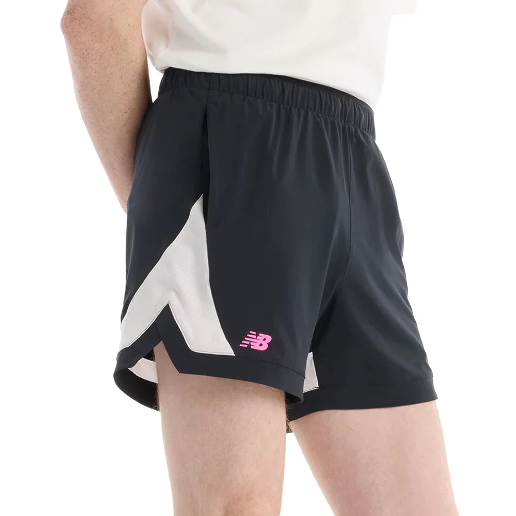 Men's Tournament Novelty Tennis Short Black,Apparel,New Balance,Black,S,Tennis Express,mb6120hxbk_3