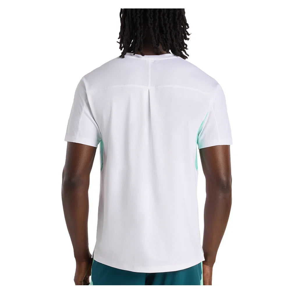 Men's Tournament Novelty Tennis Top White,Apparel,New Balance,,,Tennis Express,mt61l02kwt_2