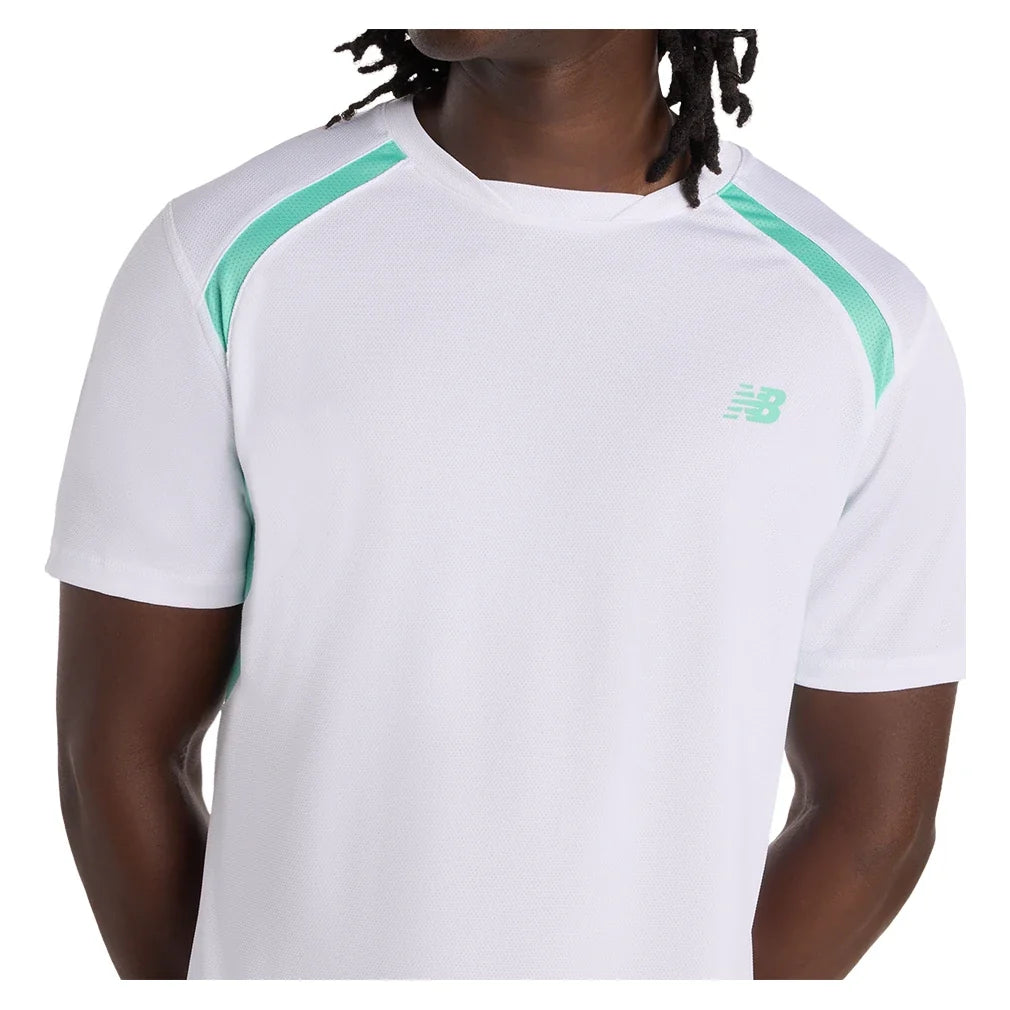 Men's Tournament Novelty Tennis Top White,Apparel,New Balance,,,Tennis Express,mt61l02kwt_3