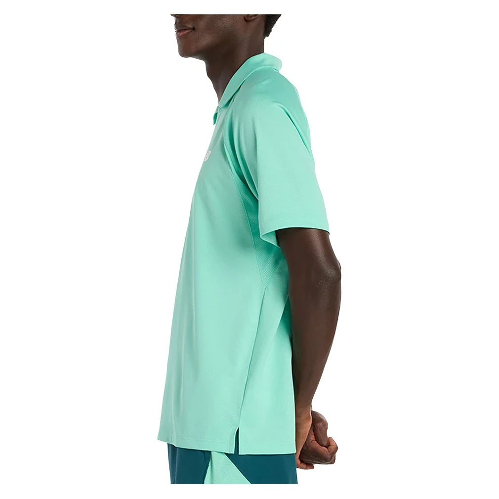 Men's Tournament Tennis Polo Deep End,Apparel,New Balance,,,Tennis Express,mt61w0htaat-1