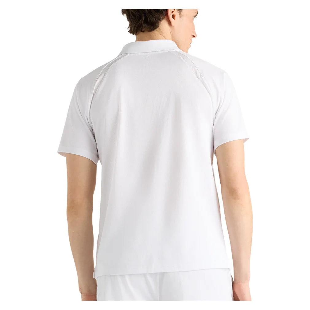 Men's Tournament Tennis Polo White,Apparel,New Balance,,,Tennis Express,mt61w0htwt_2