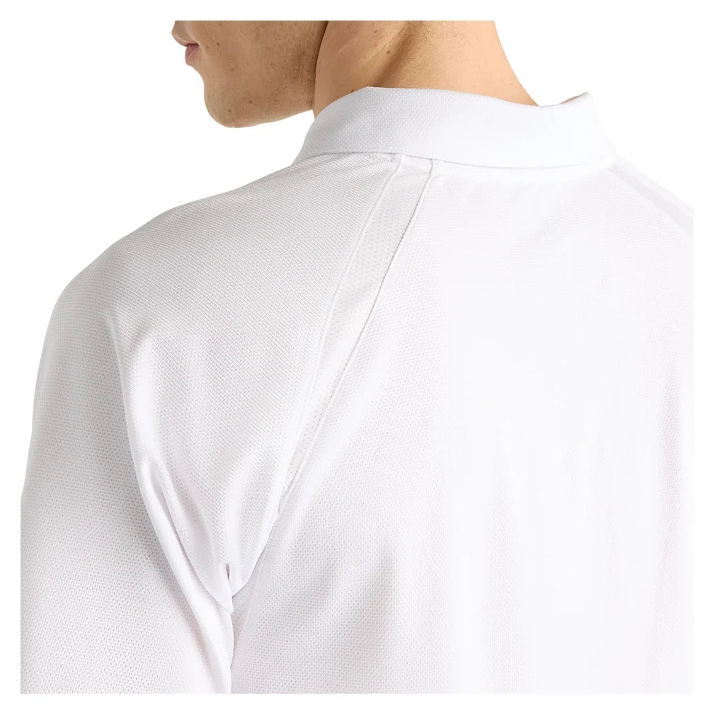 Men's Tournament Tennis Polo White,Apparel,New Balance,,,Tennis Express,mt61w0htwt_6