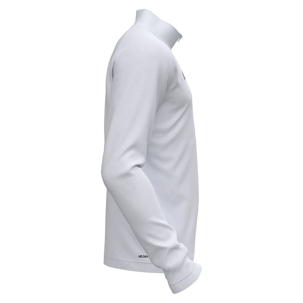 Men's Athletics Half Zip 2.0 White and Team Black,Apparel,New Balance,,,Tennis Express,tmmt748gwt_2