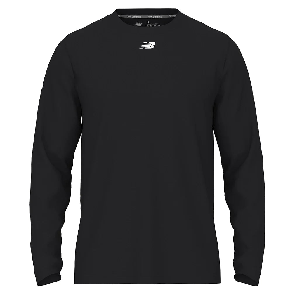 Men's Activate Long Sleeve Tech Shirt Team Black,Apparel,New Balance,Team Black,S,Tennis Express,tmmt771tbk_1