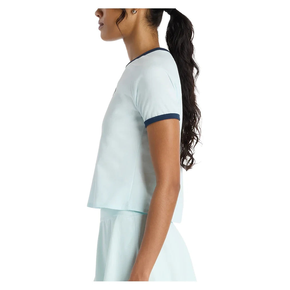 Women's Tournament Novelty Tennis Top Glint Blue-Apparel-New Balance-wt61b030aaw_2-Tennis Express